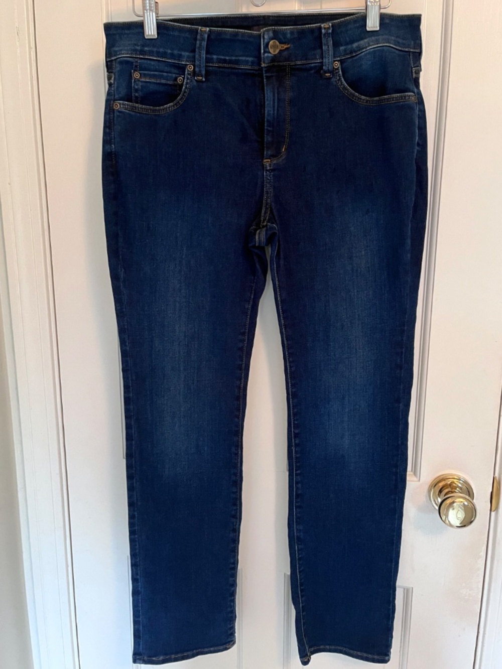 NYDJ Slim, Straight, Lift and Tuck, Dark Denim Wash Jeans 12P